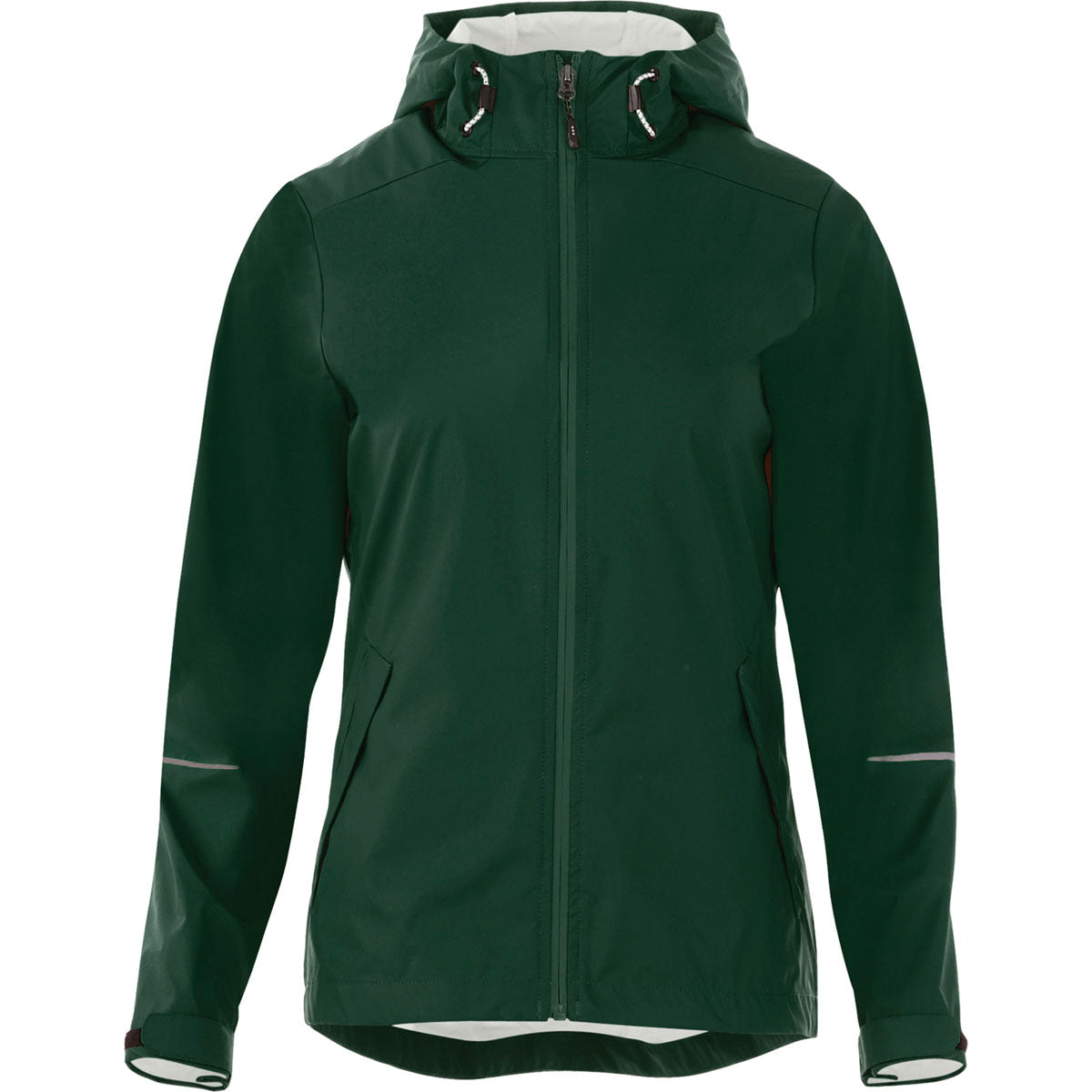 Elevate Women's Enchanting Forest Green Cascade Rain Jacket