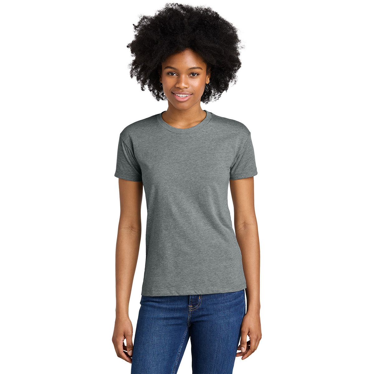 Next Level Women's Alluring Dark Heather Grey CVC Relaxed Tee