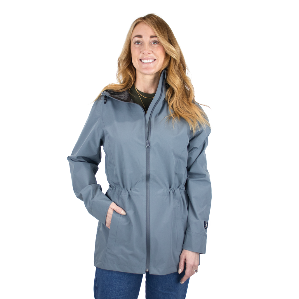 Zusa Women's Charcoal North Shore Rain Jacket - A Sustainable Fashion Statement