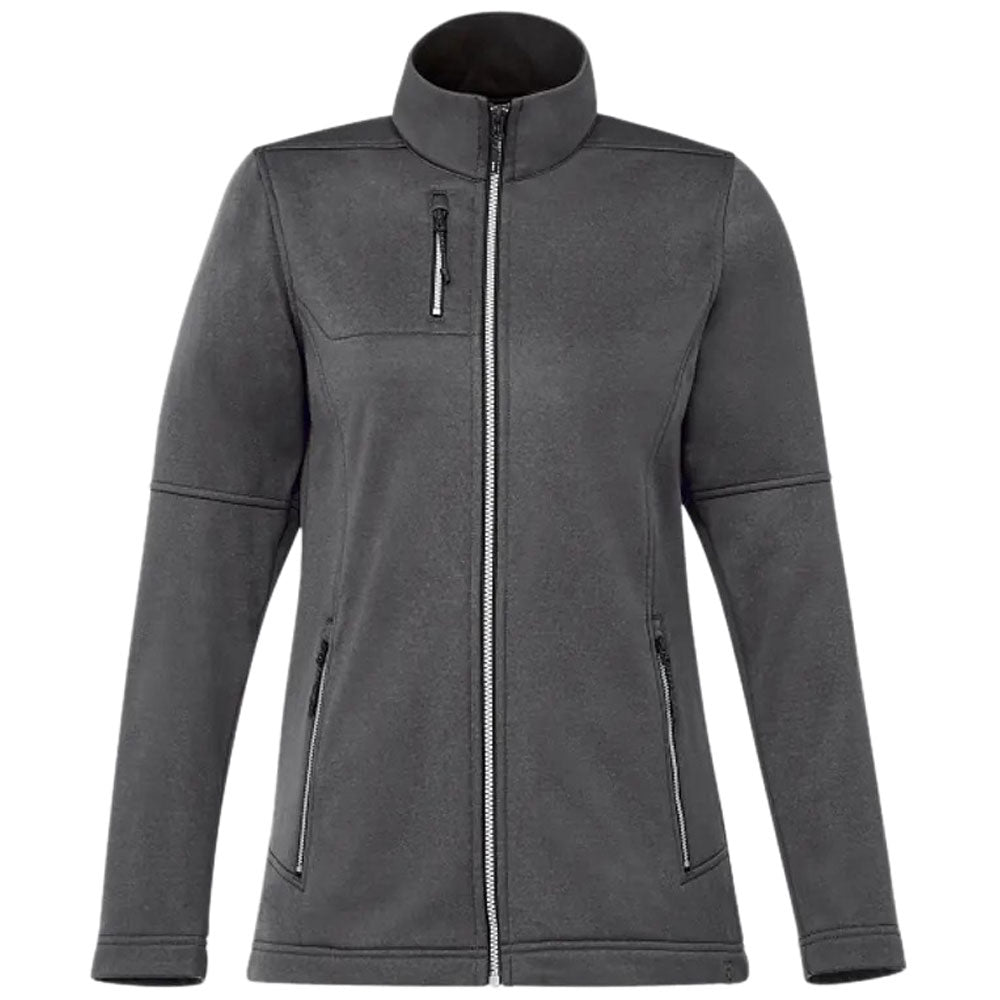 Elevate Women's Stylish Heather Dark Charcoal Joris Eco Softshell Jacket