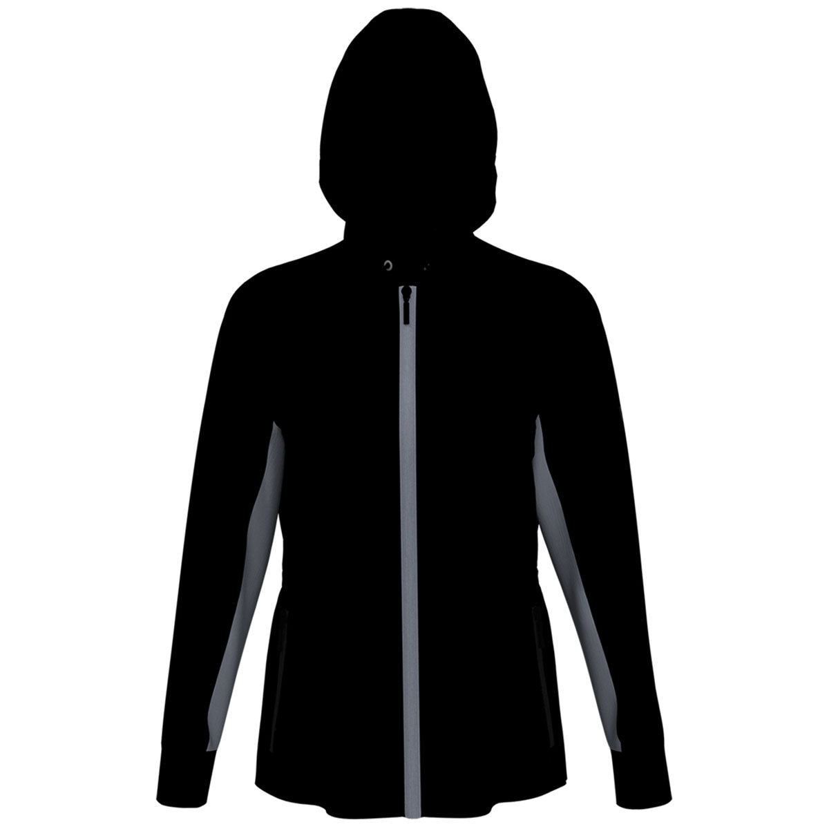 Perry Ellis Women's Stylish Caviar Black Full Zip Jacket