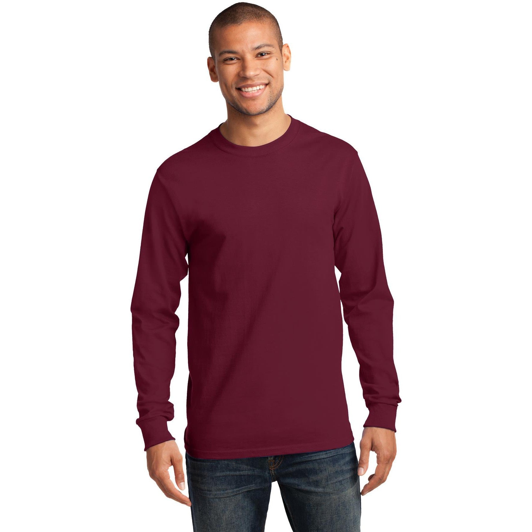 Don't Miss Out! Port & Company Tall Long Sleeve Essential Tee on Closeout