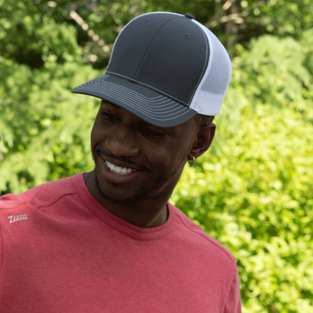 Zusa Charcoal/White Open Road Trucker Cap: Eco-Friendly Style