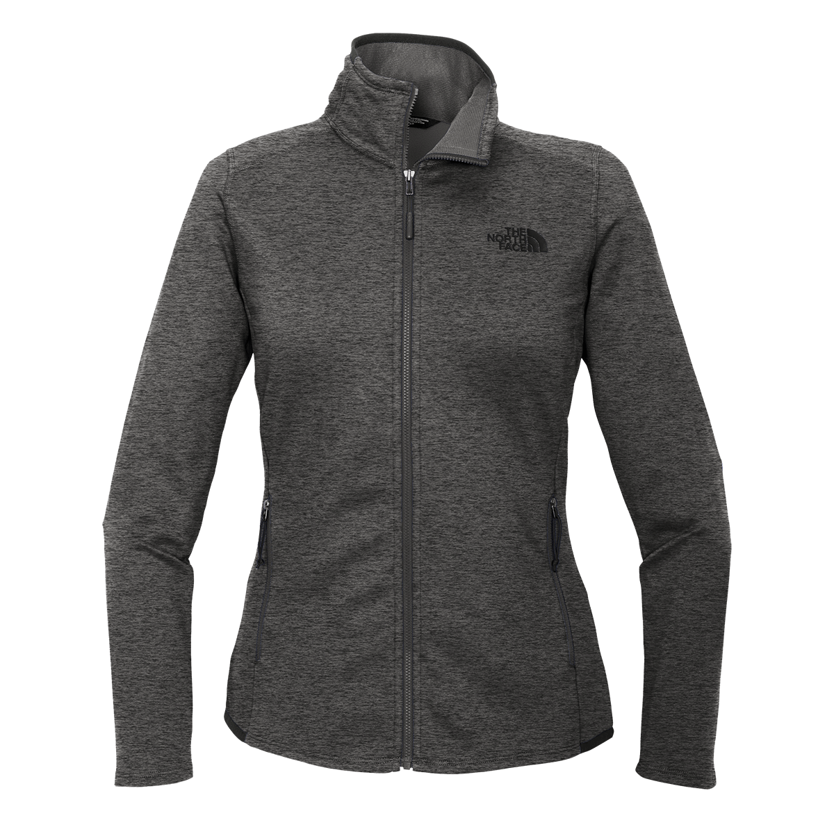 The North Face Women's Dark Grey Heather Skyline Full-Zip Fleece Jacket - A Fashionable Cold-Weather Essential