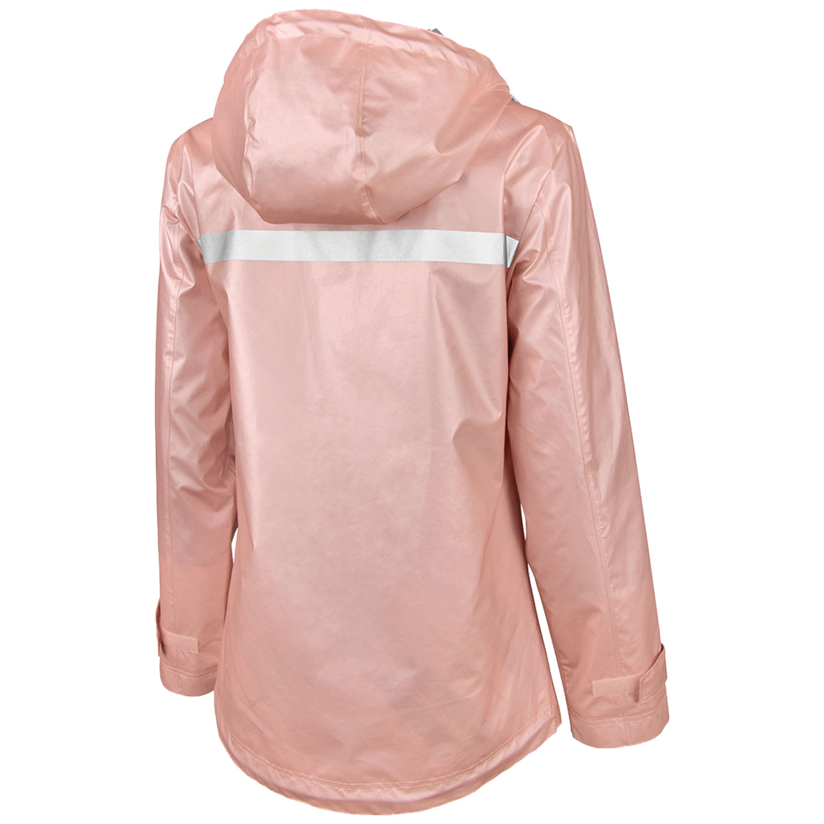 Charles River Women's Rose Gold/Plaid New Englander Fashion Rain Jacket with Print Lining