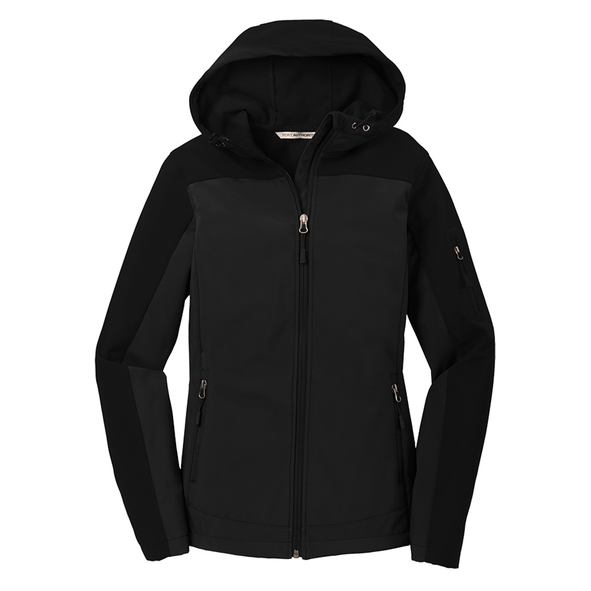 Port Authority Women's Stylish Black Hooded Core Soft Shell Jacket