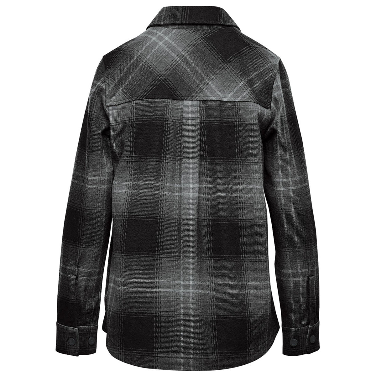 Stormtech Women's Carbon/Black Highland Plaid Shacket - A Fashionable Urban Essential
