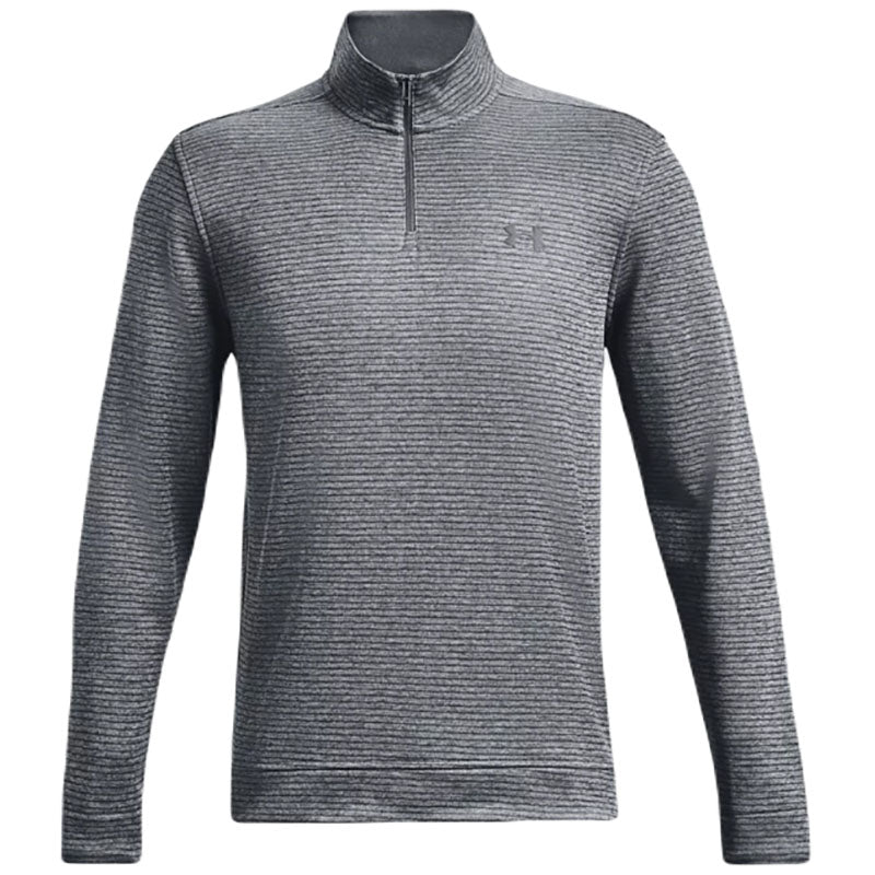 Under Armour Men's Stylish Pitch Grey/Black Storm 1/4 Zip SweaterFleece