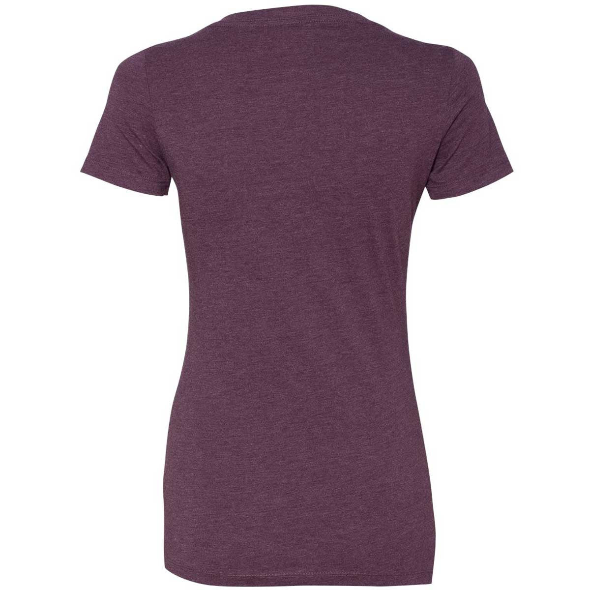 Next Level Women's Stunning Plum CVC Deep V Tee - Elevate Your Style!