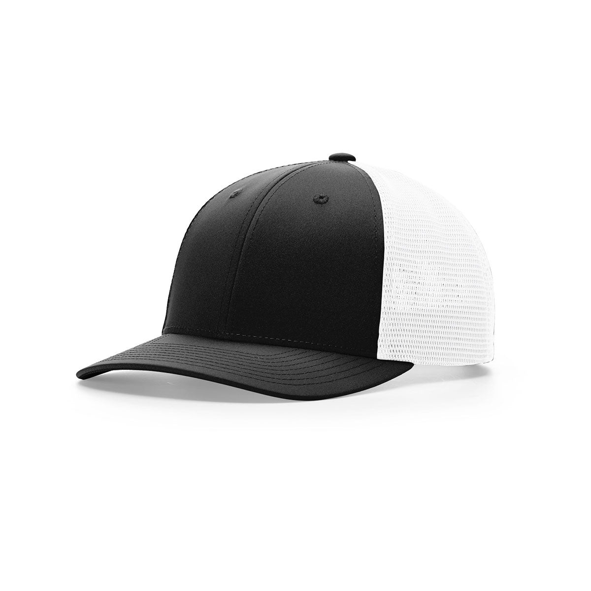 Richardson's Dynamic Black/White Sideline Performance Trucker Cap - Stand Out Now!