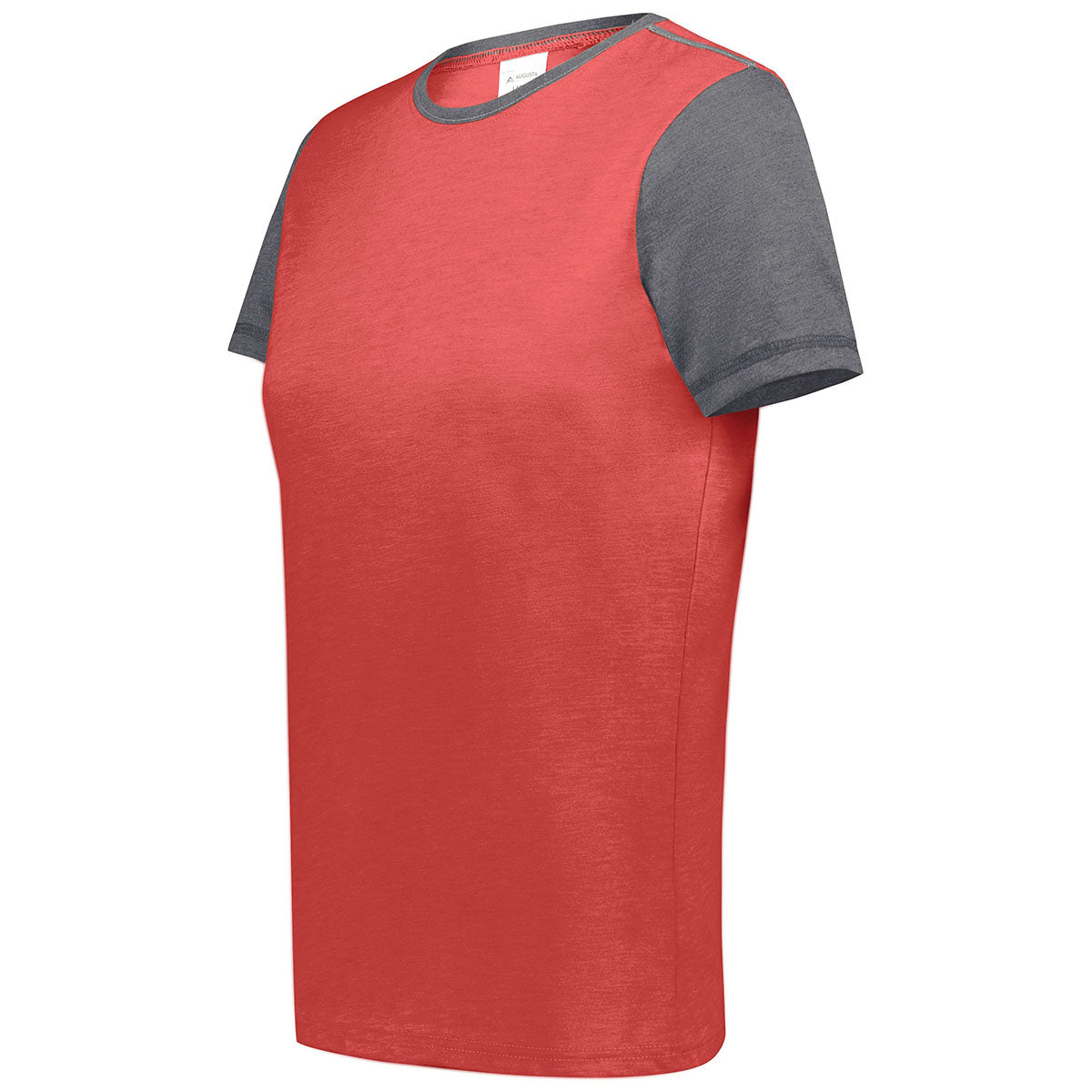 Augusta Sportswear Women's Gameday Vintage Ringer Tee: Scarlet/Carbon Heather