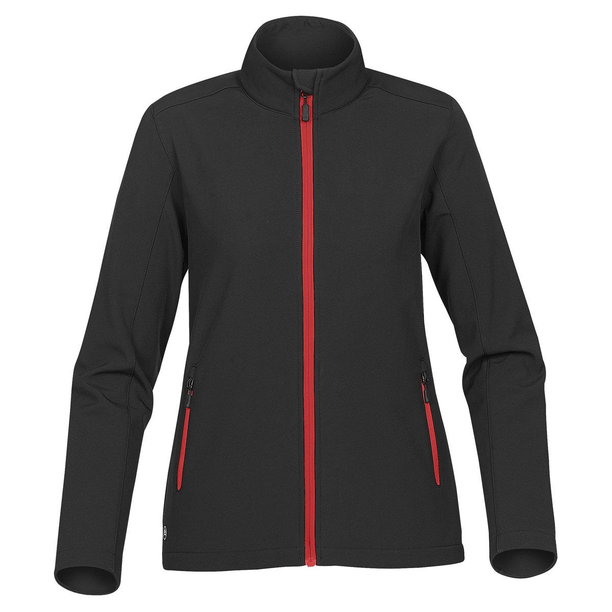 Stormtech Women's Stylish Black/Bright Red Orbiter Softshell Jacket