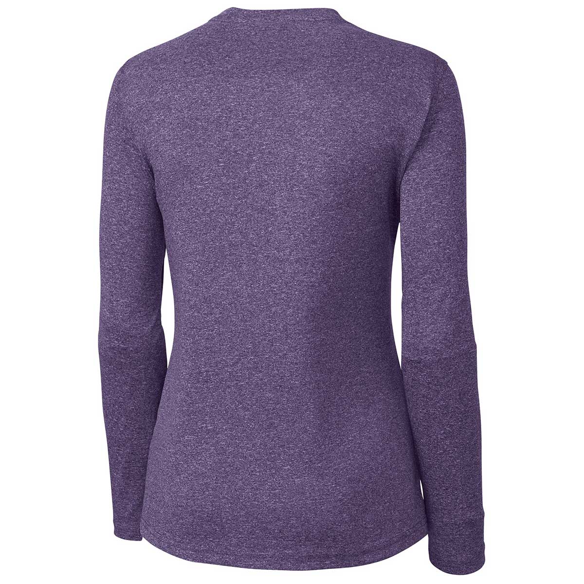 Clique Women's College Purple Heather Charge Long Sleeve Active Tee - Make a Statement!