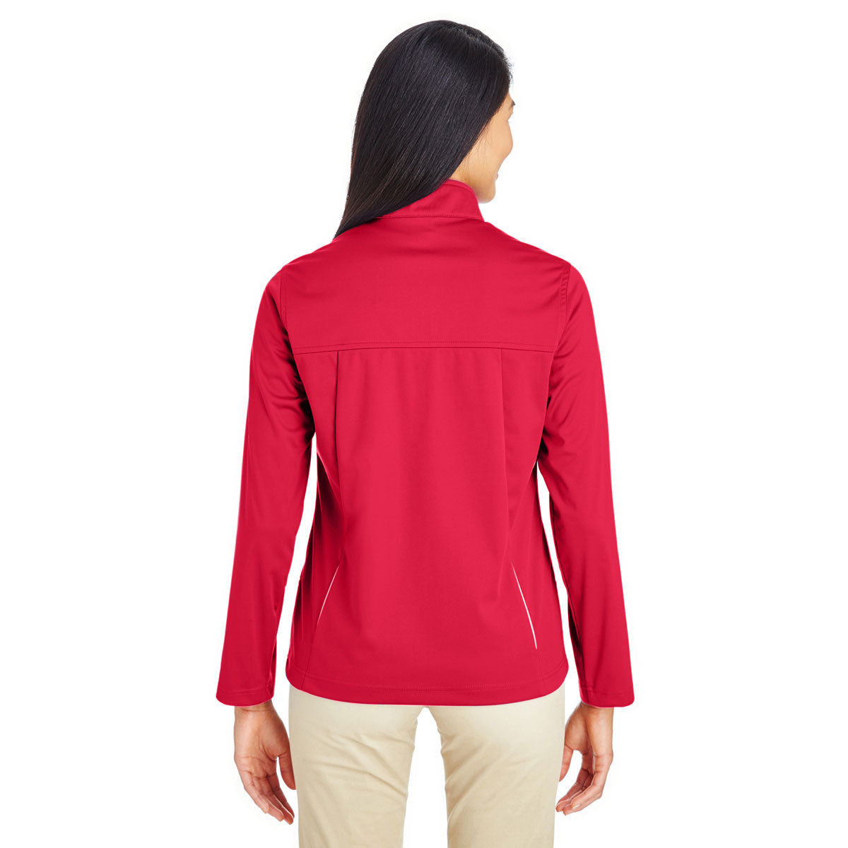 Core 365 Women's Stunning Red Techno Lite Three-Layer Knit Tech Shell