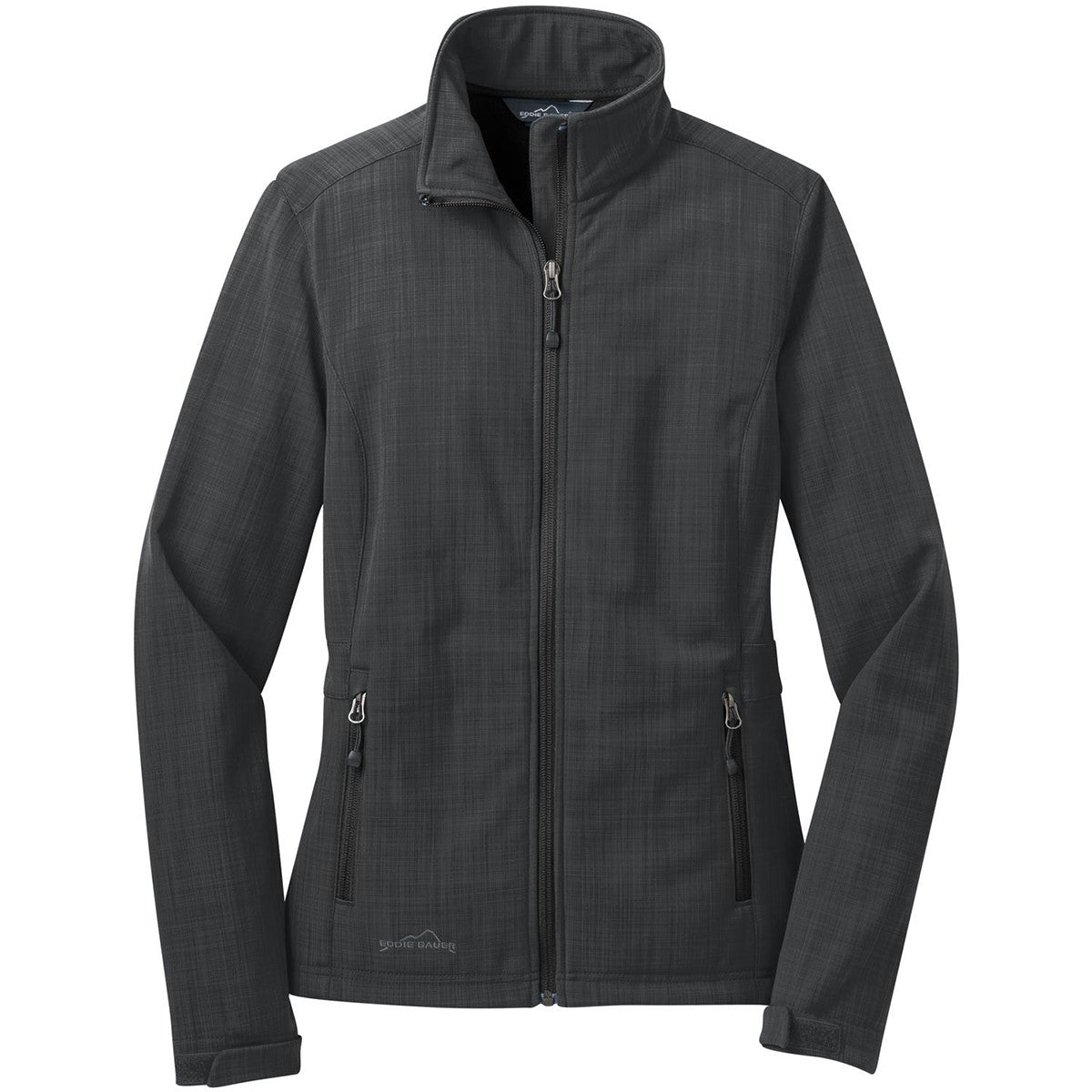 Eddie Bauer Women's Stylish Grey Shaded Crosshatch Softshell Jacket - A Must-Have!
