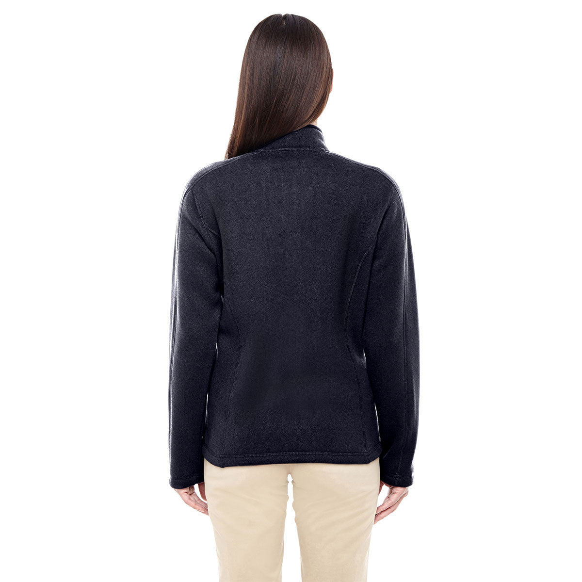 Devon & Jones Women's Stunning Black Bristol Full-Zip Sweater Fleece Jacket