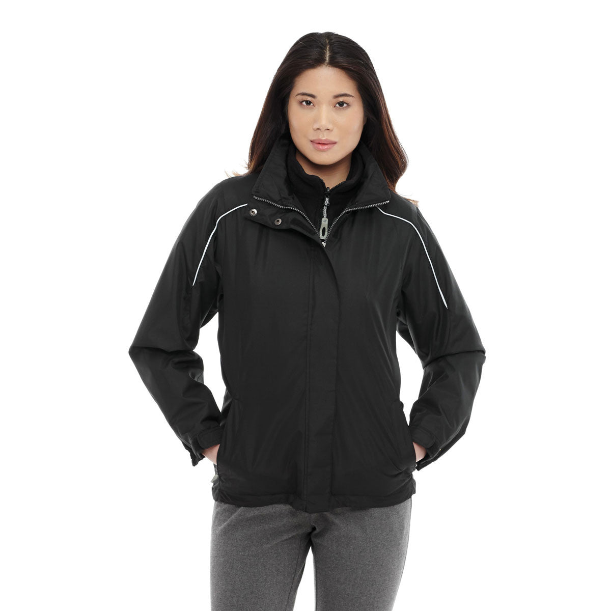Elevate Women's Stunning Black Valencia 3-in-1 Jacket