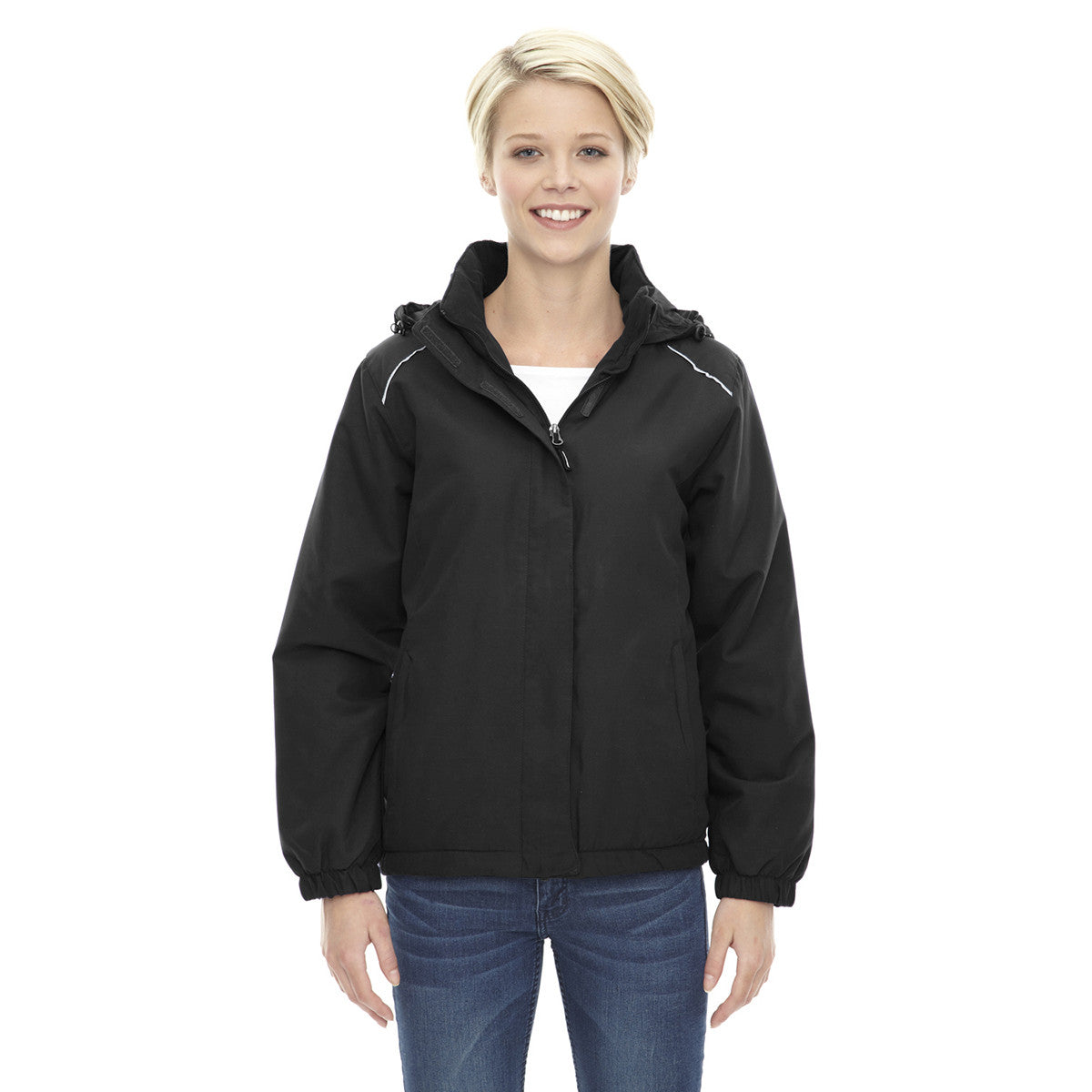 Core 365 Women's Stylish Black Brisk Insulated Jacket - Stay Warm in Style!