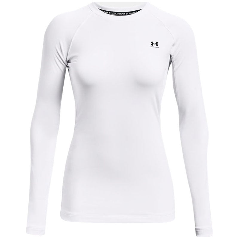 Under Armour Women's Stunning White/Black Authentics Crew - Must-Have Warm-Up Gear