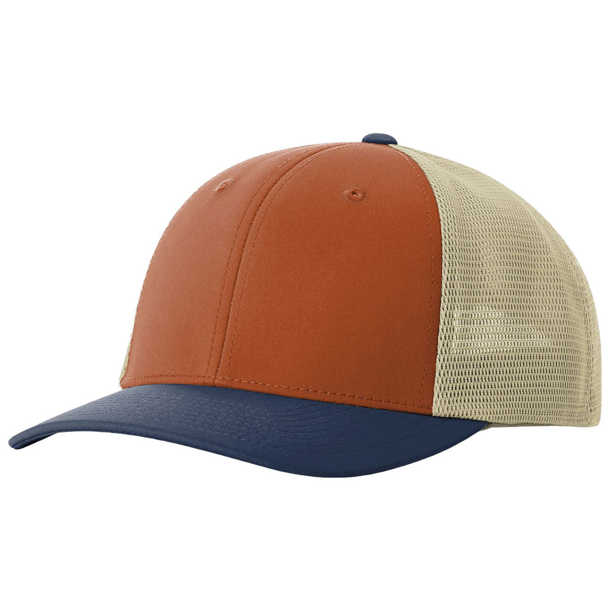Richardson Hood River Cap in Desert Orange, Light Khaki & Insignia Blue