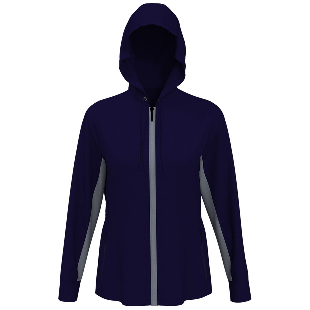 Perry Ellis Women's Navy Full Zip Peacoat - Stylish Outdoor Essential