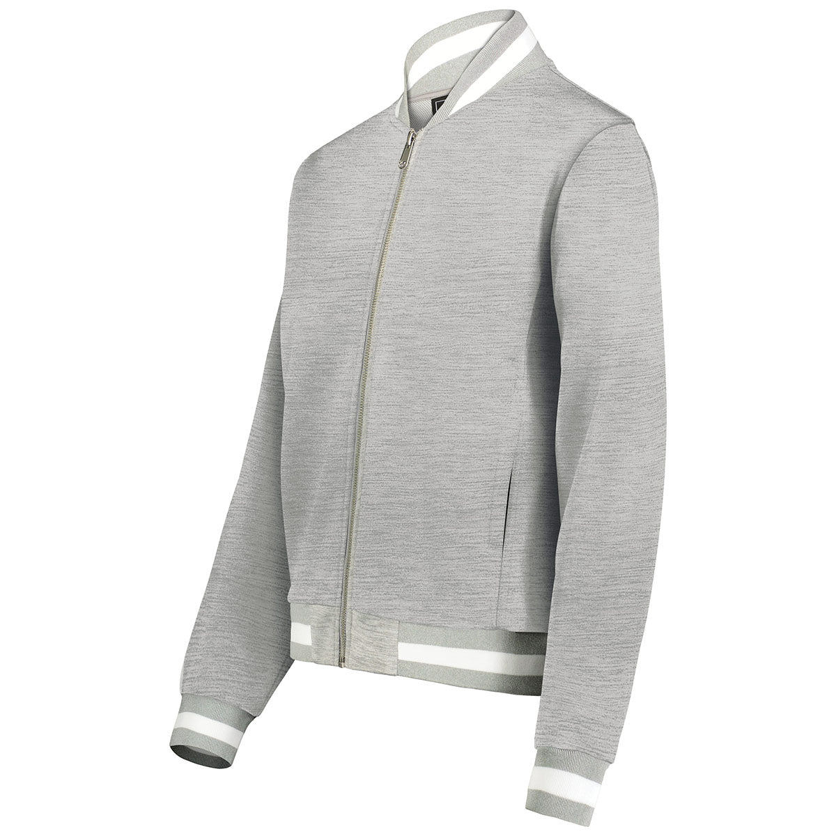 Holloway Women's Stylish Heather/White V-Street Full Zip Athletic Jacket