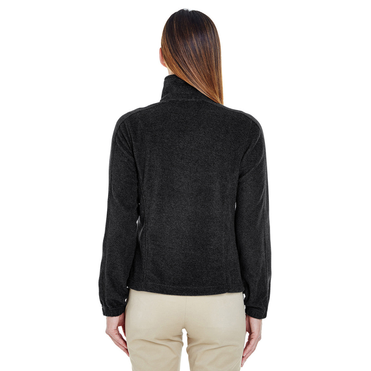 UltraClub Women's Black Iceberg Cozy Fleece Full-Zip Jacket - The Ultimate Cold-Weather Essential!