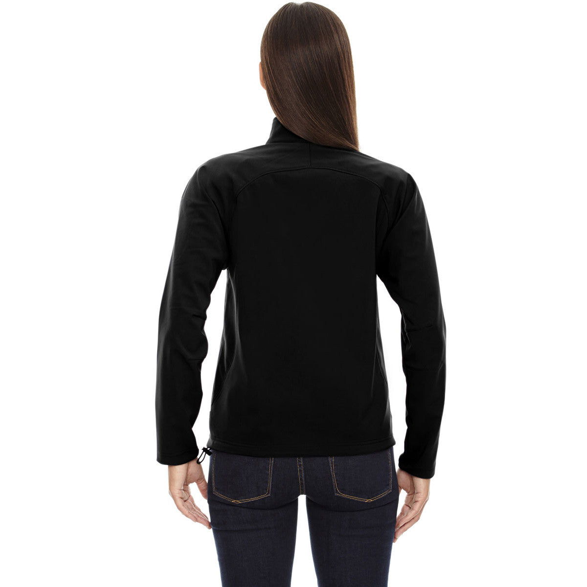 North End Women's Stylish Black Three - Layer Fleece Bonded Soft Shell Performance Jacket