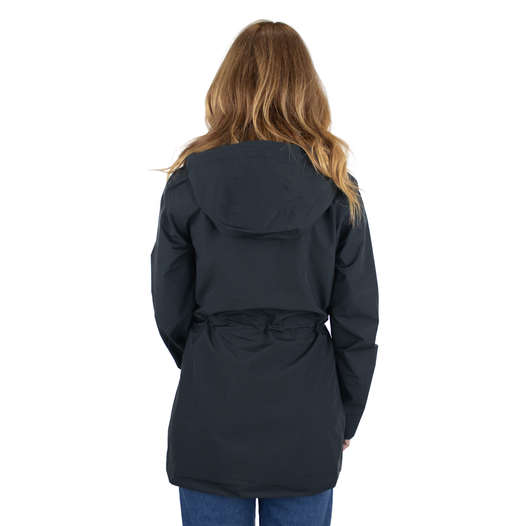 Zusa Women's 48-Hour Black North Shore Rain Jacket - A Sustainable Fashion Statement