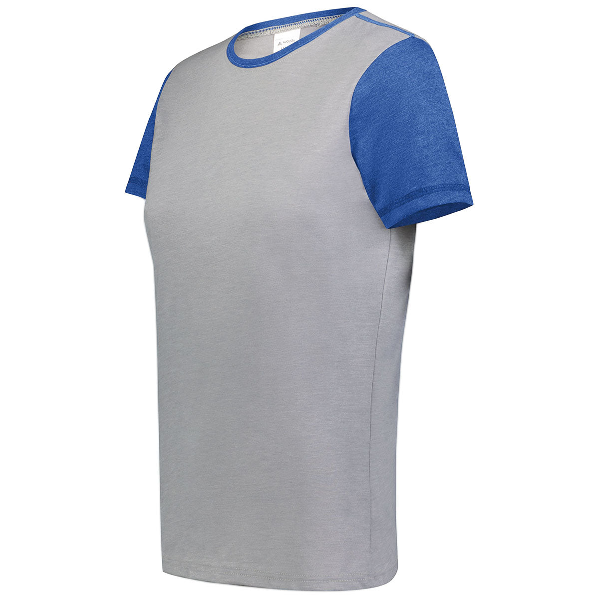 Augusta Sportswear Women's Gameday Vintage Ringer Tee - Grey Heather/Royal Heather