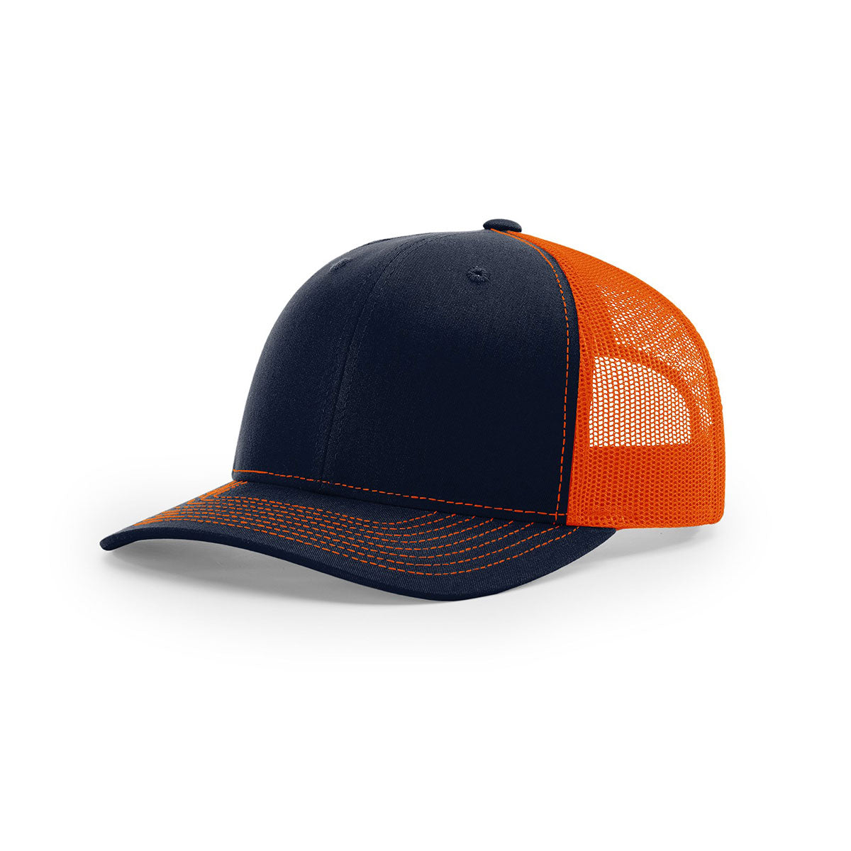 Richardson Navy/Orange Mesh Back Split Trucker Hat: A Stunning Accessory