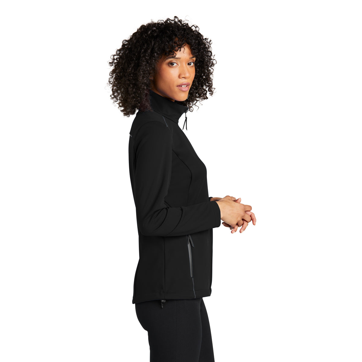 Port Authority Women's Stunning Deep Black Collective Tech Soft Shell Jacket
