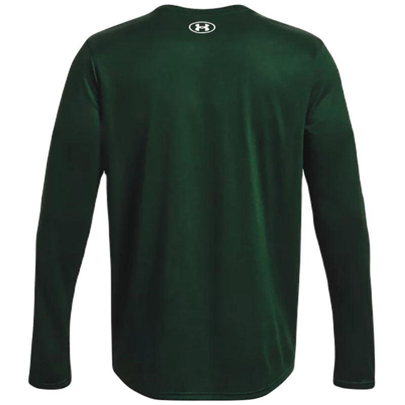 Under Armour Men's Forest Green/White Team Tech Long Sleeve - Custom Logo Magic!