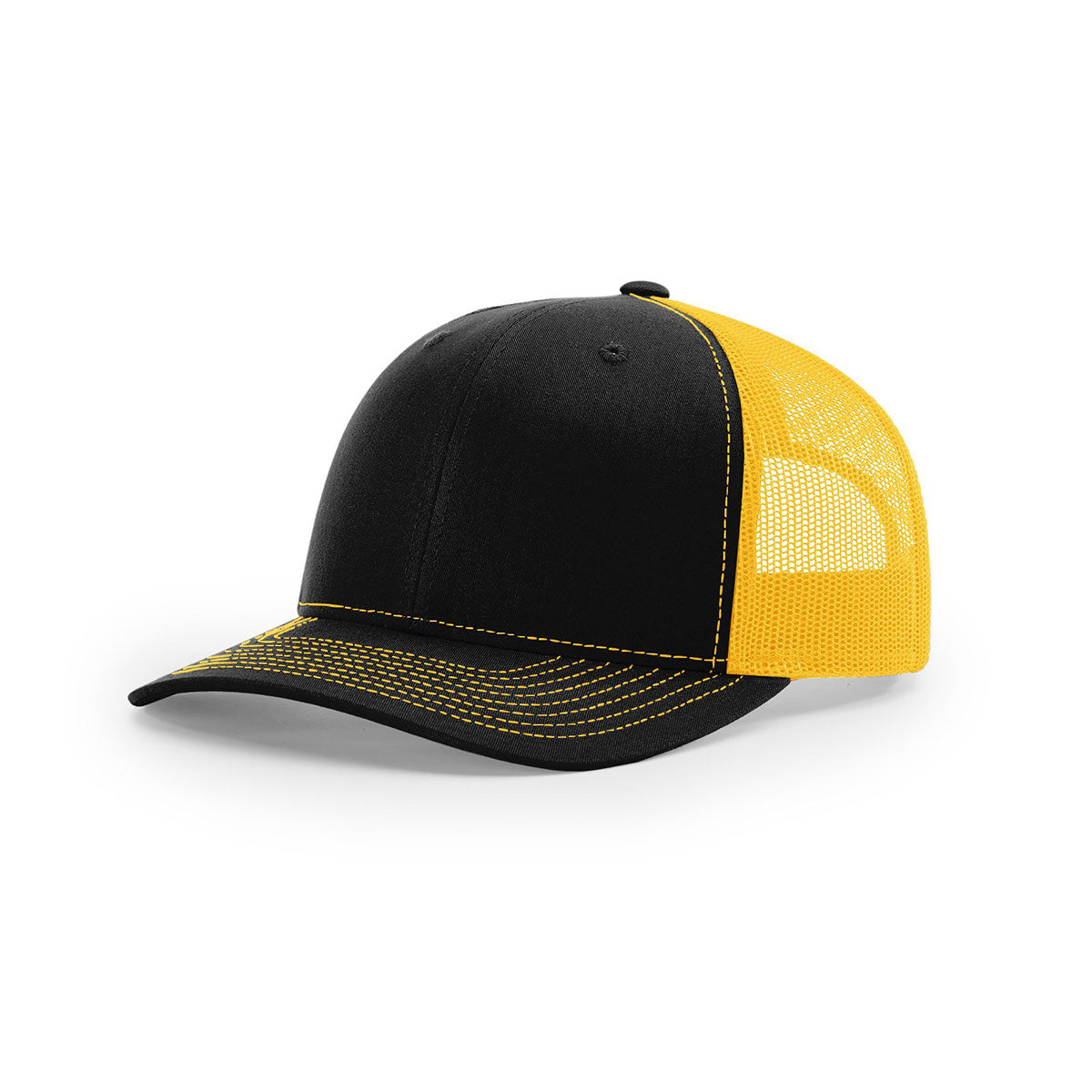 Richardson Black/Gold Mesh Back Split Trucker Hat - The Ultimate Branding Accessory