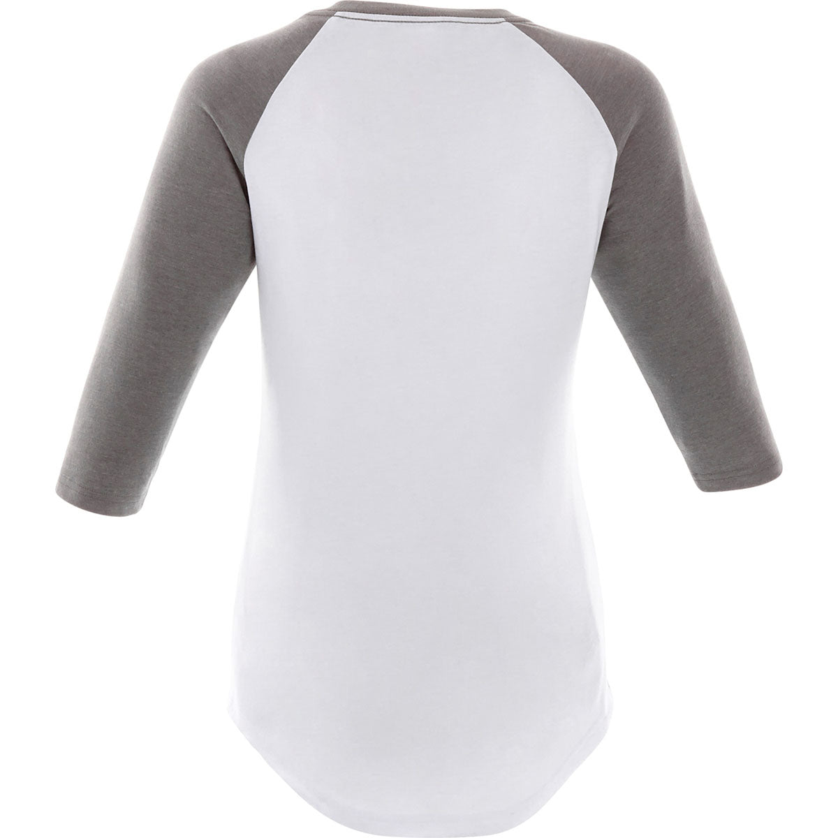 Elevate Women's Dakota Three Quarter Tee - Medium Heather Grey/White