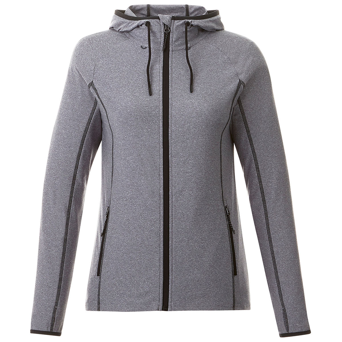 Elevate Women's Medium Heather Grey Kaiser Knit Jacket - A Stylish Must-Have!