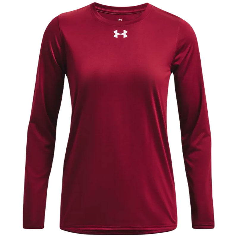 Under Armour Women's Stunning Cardinal/White Team Tech Long Sleeve