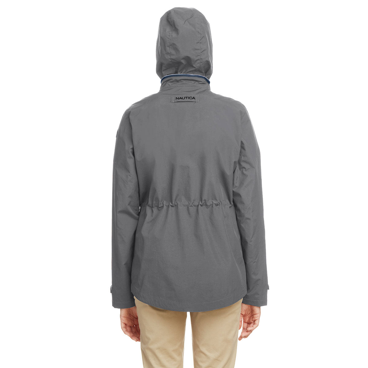 Nautica Women's Stunning Graphite Voyage Raincoat: A Must-Have for Outdoor Enthusiasts