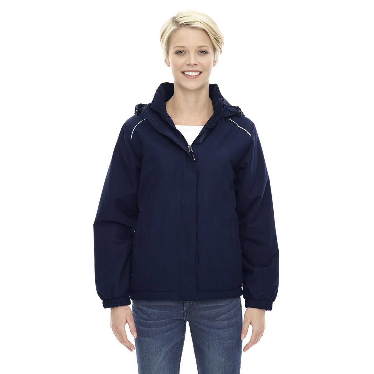 Core 365 Women's Navy Classic Brisk Insulated Jacket - Stay Warm in Style!