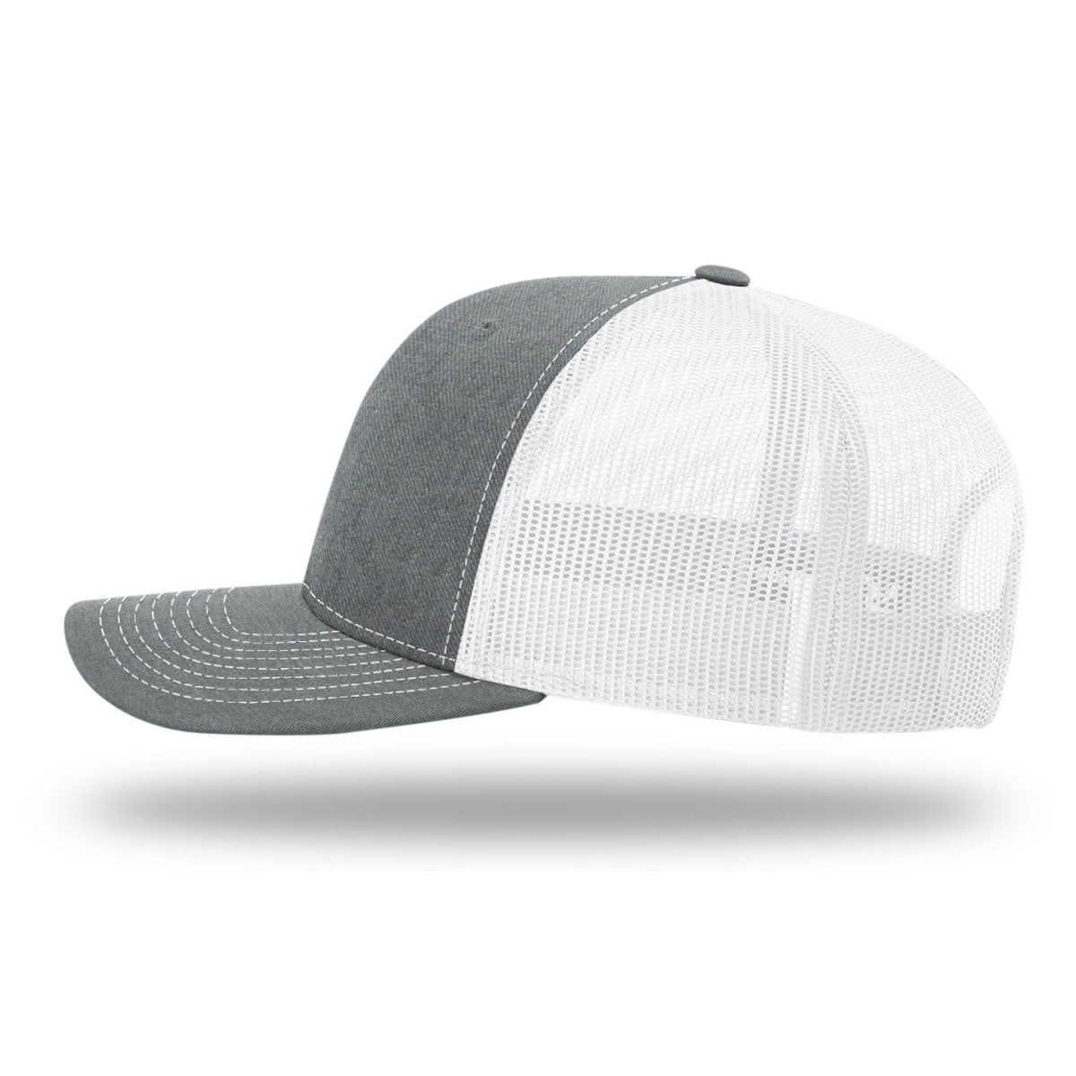 Richardson R-Flex Adjustable Trucker Cap in Heather Grey/White - Unmatched Comfort!