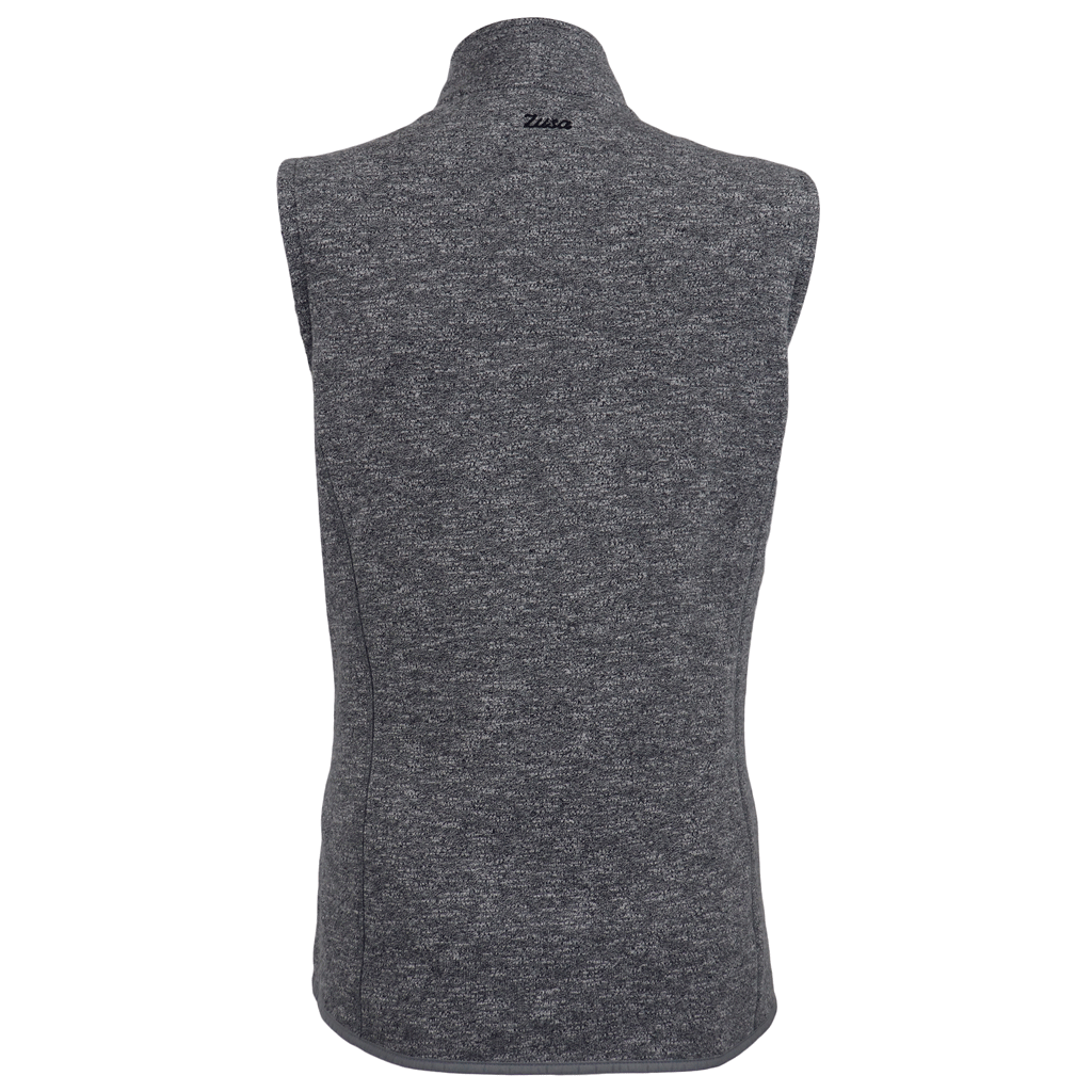 Zusa Women's Stylish Light Grey Heather Midtown Fleece Vest