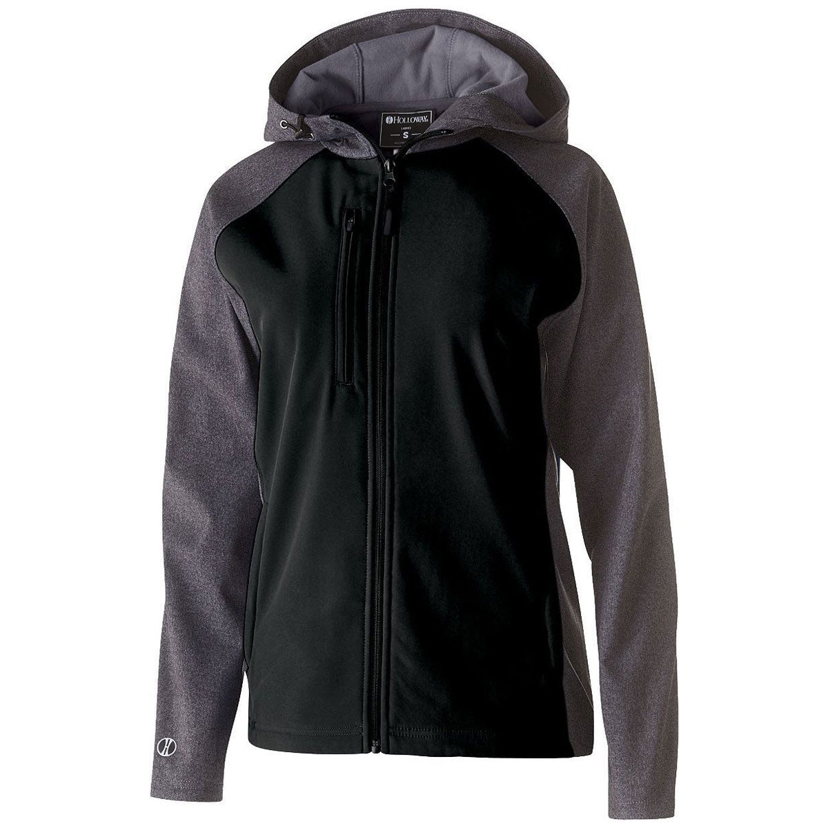 Holloway Women's Stunning Carbon Print/Black Raider Softshell Jacket
