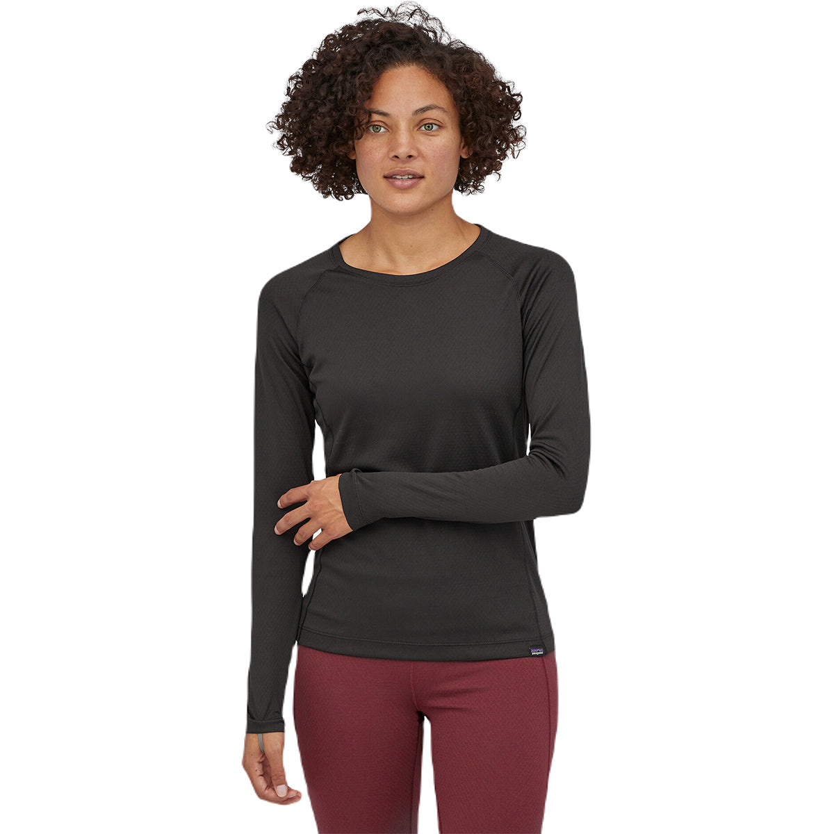 Patagonia Women's Stunning Black Capilene Midweight Crew - A Must-Have for Adventure Seekers!