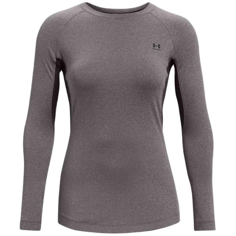 Under Armour Women's Charcoal Light Heather/Black Authentics Crew - The Ultimate Warm-Up Essential