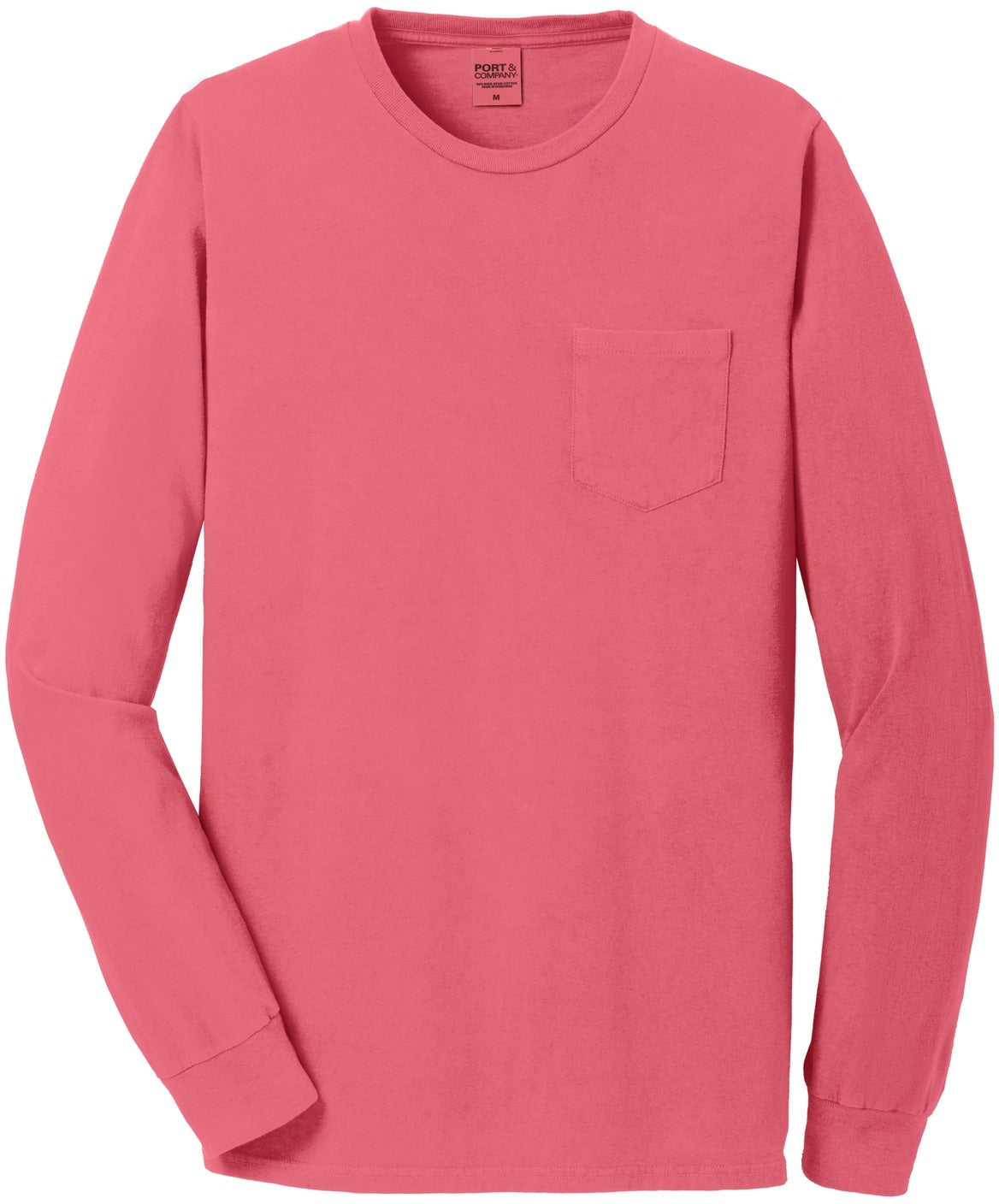Hurry! Limited Stock - Port & Company Beach Wash Garment-Dyed Long Sleeve Pocket Tee
