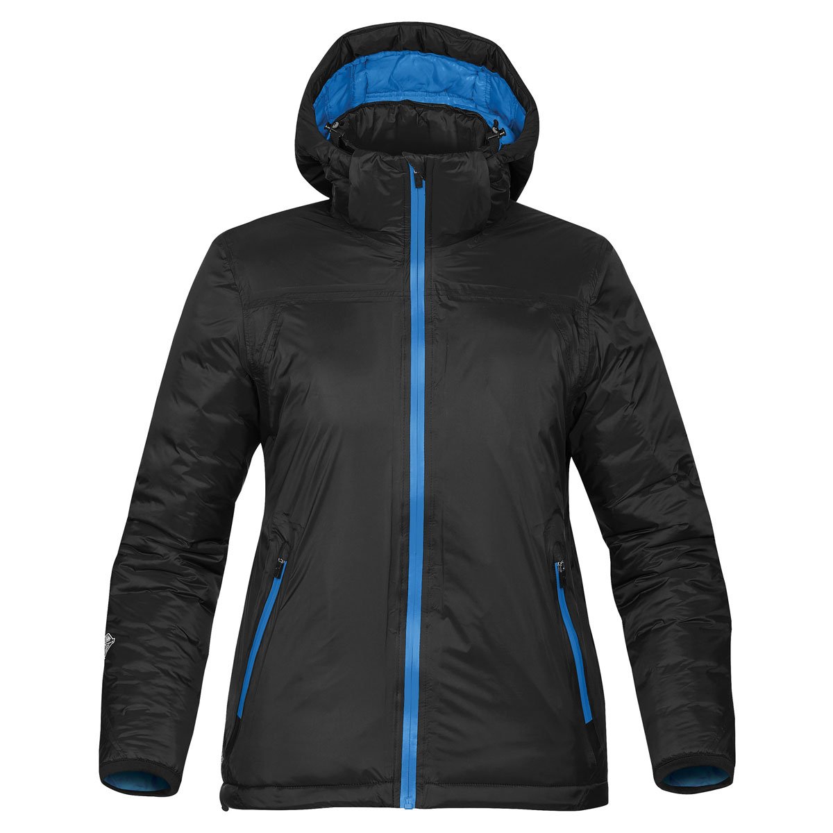 Stormtech Women's Stunning Black/Electric Blue Thermal Jacket - Ideal for Winter