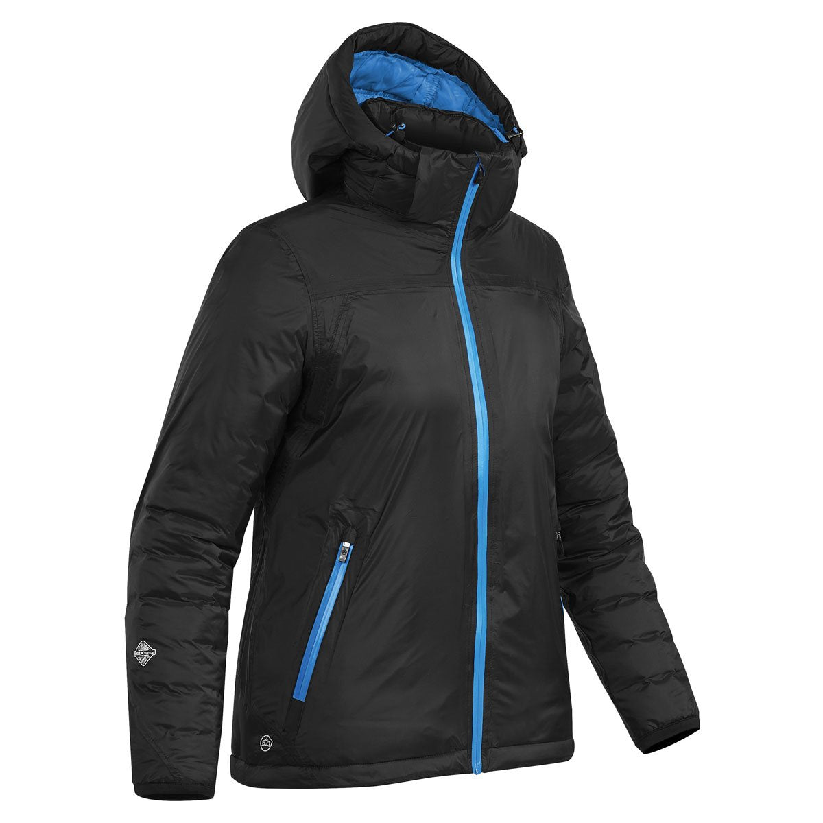 Stormtech Women's Stunning Black/Electric Blue Thermal Jacket - Ideal for Winter