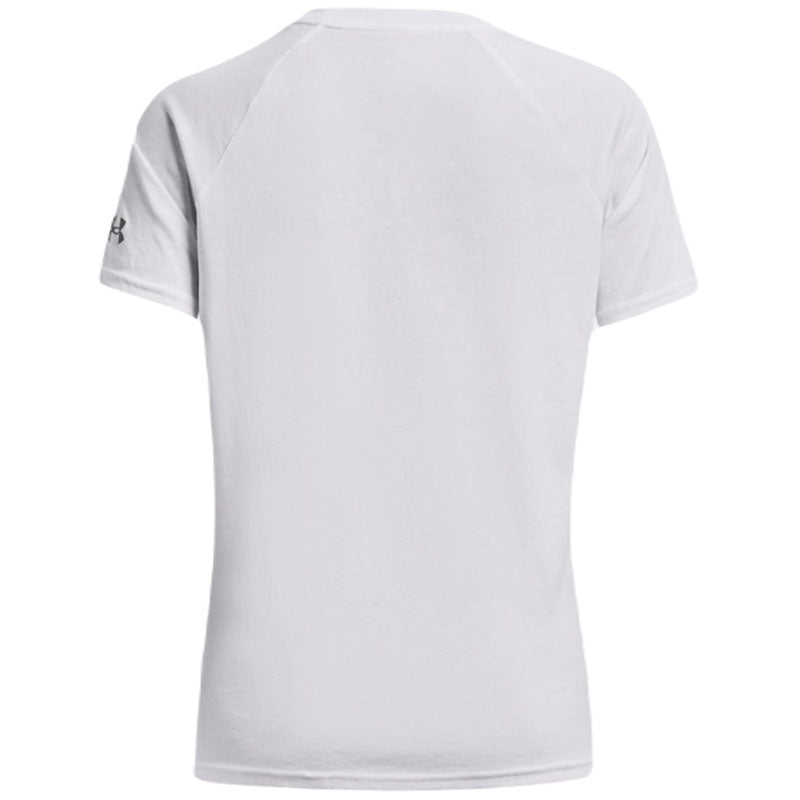 Under Armour Women's Stunning White/Steel Athletic Short Sleeve Sweatshirt