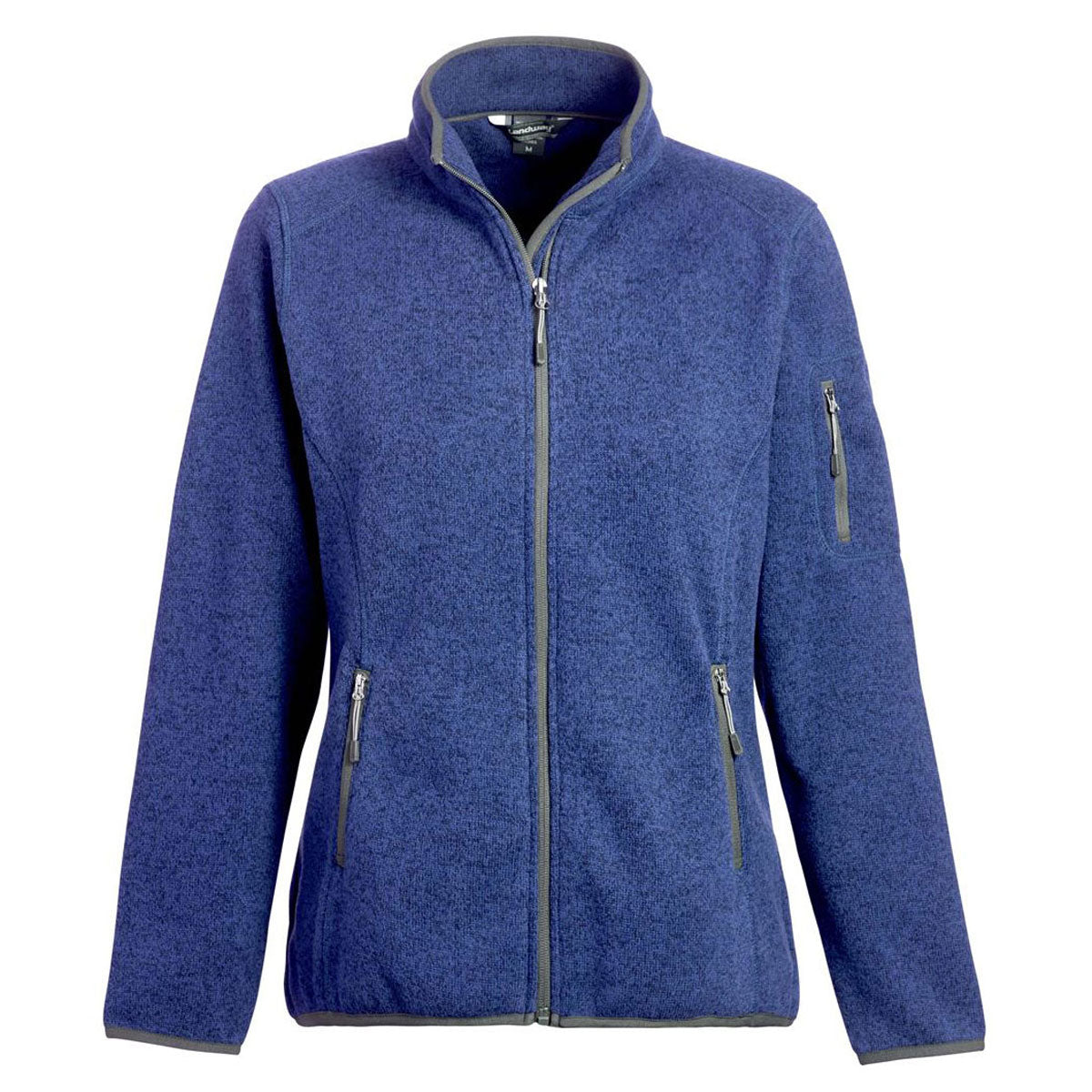 Landway Women's Stunning Heather Indigo Ashton Sweater Knit Fleece
