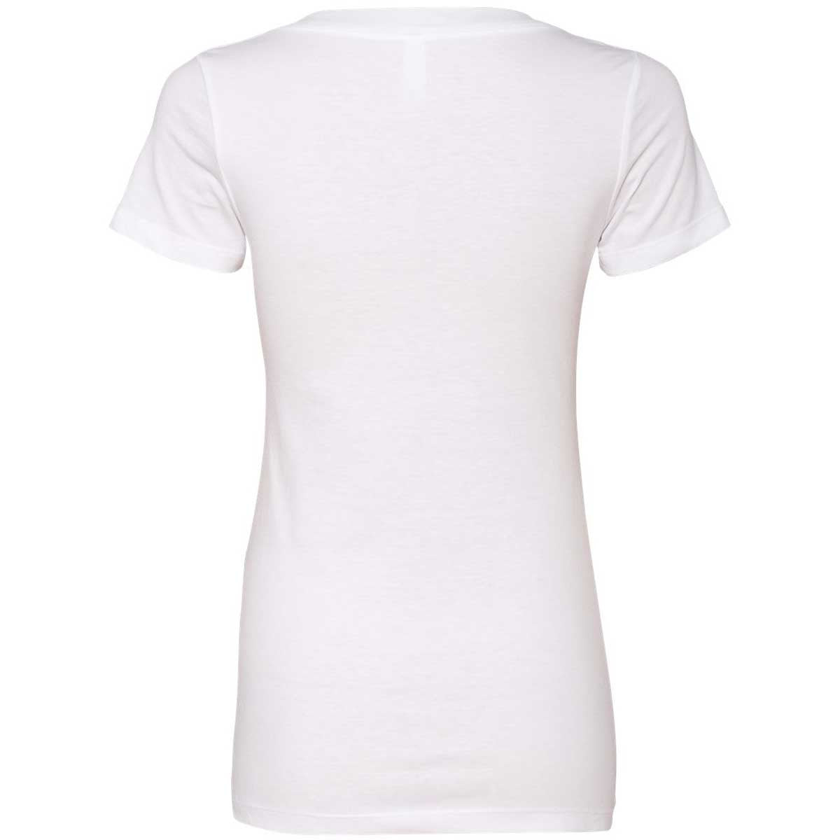 Next Level Women's Stunning White CVC Deep V Tee - Elevate Your Style!